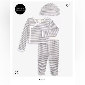 First Impressions Blue and White Striped Set x 2 for Twins